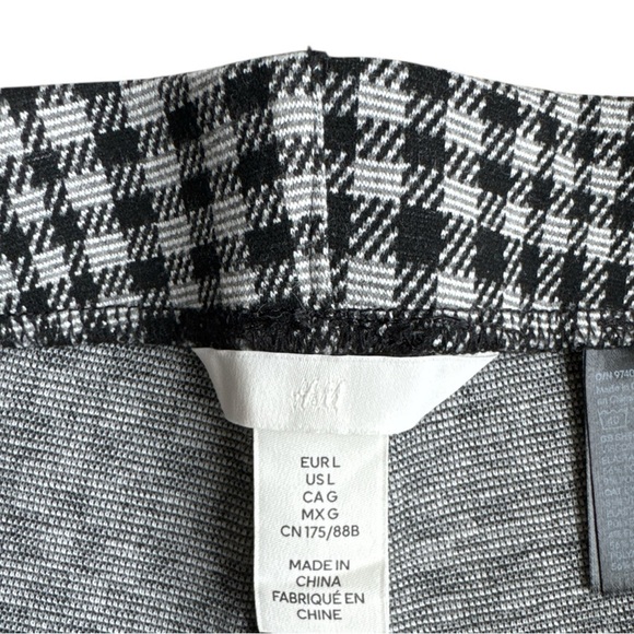 H&M Wide Leg Black and Gray Dress Pants Size Large - Picture 3 of 5